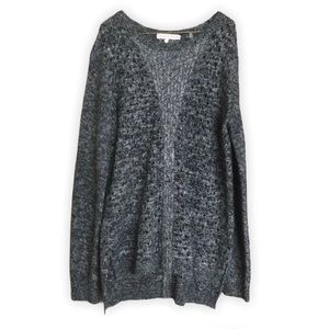 REBECCA TAYLOR Wool Blend Open Kit Gray Sweater